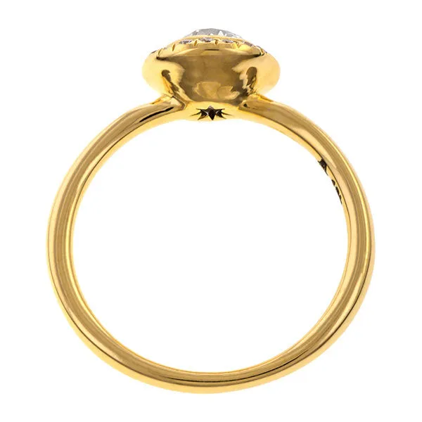 Diamond Frame Engagement Ring-Heirloom by Doyle & Doyle, Old Euro 0.74ct