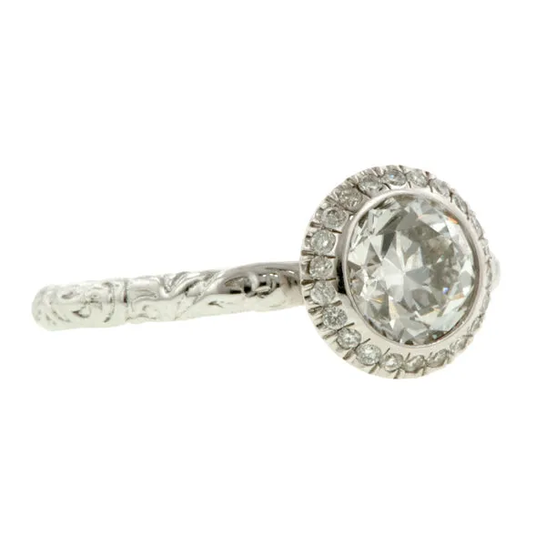 Diamond Frame Engagement Ring, Old Euro 0.72ct- Heirloom by Doyle & Doyle