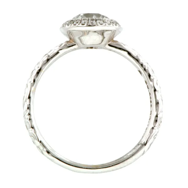 Diamond Frame Engagement Ring, Old Euro 0.72ct- Heirloom by Doyle & Doyle