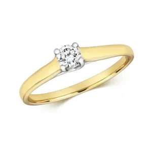 Diamond Jewellery 9ct Crossover Gold Ring RD606