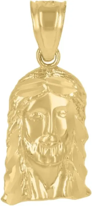 Diamond2Deal 10k Yellow Gold Jesus Religious Charm Pendant