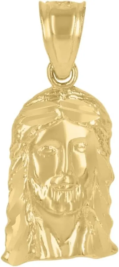 Diamond2Deal 10k Yellow Gold Jesus Religious Charm Pendant