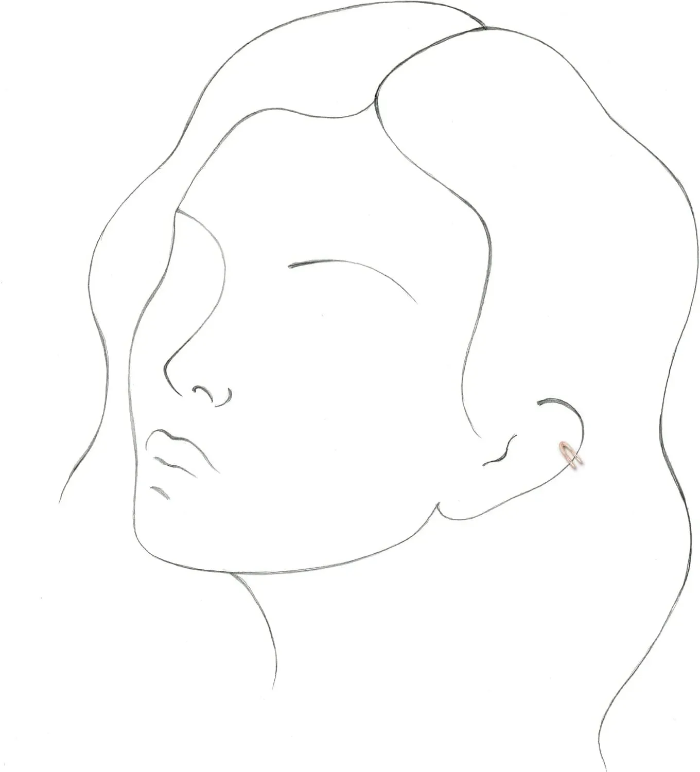 Diamond2Deal 14k Yellow Gold Negative Space Ear Cuff