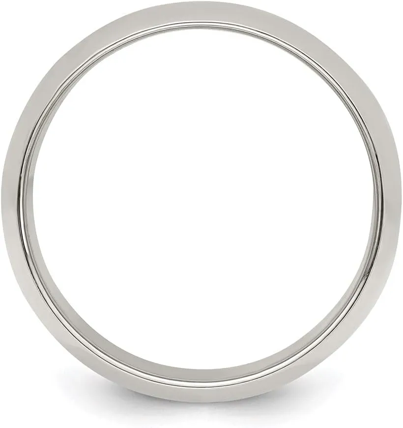 Diamond2Deal 925 Sterling Silver 10mm Half Round Wedding Band Ring