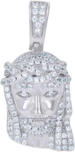 Diamond2Deal 925 Sterling Silver Jesus Religious Charm Pendant