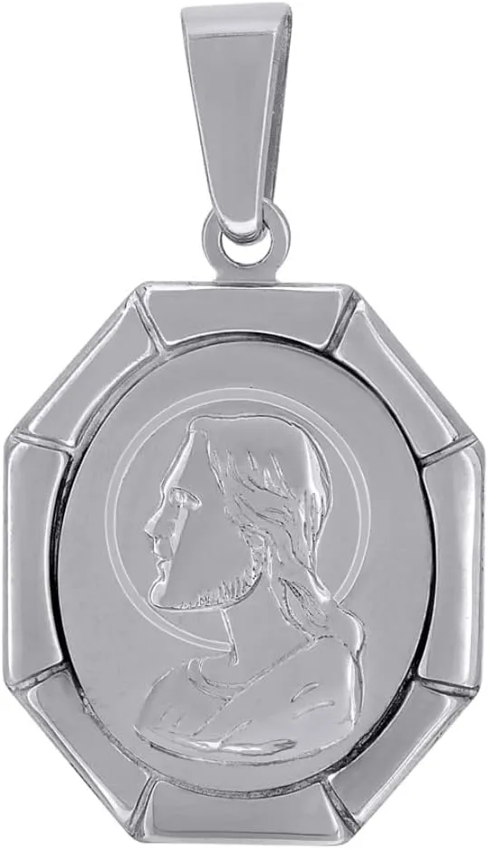 Diamond2Deal 925 Sterling Silver Jesus Religious Charm Pendant
