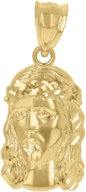 Diamond2Deal Mothers Day Gifts 10k Yellow Gold Jesus Religious Charm Pendant for Mom