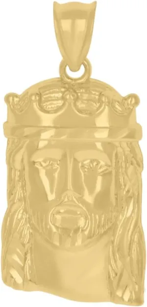 Diamond2Deal Mothers Day Gifts 10k Yellow Gold Jesus Religious Charm Pendant for Mom