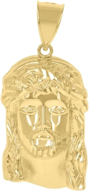 Diamond2Deal Mothers Day Gifts 10k Yellow Gold Jesus Religious Charm Pendant for Mom