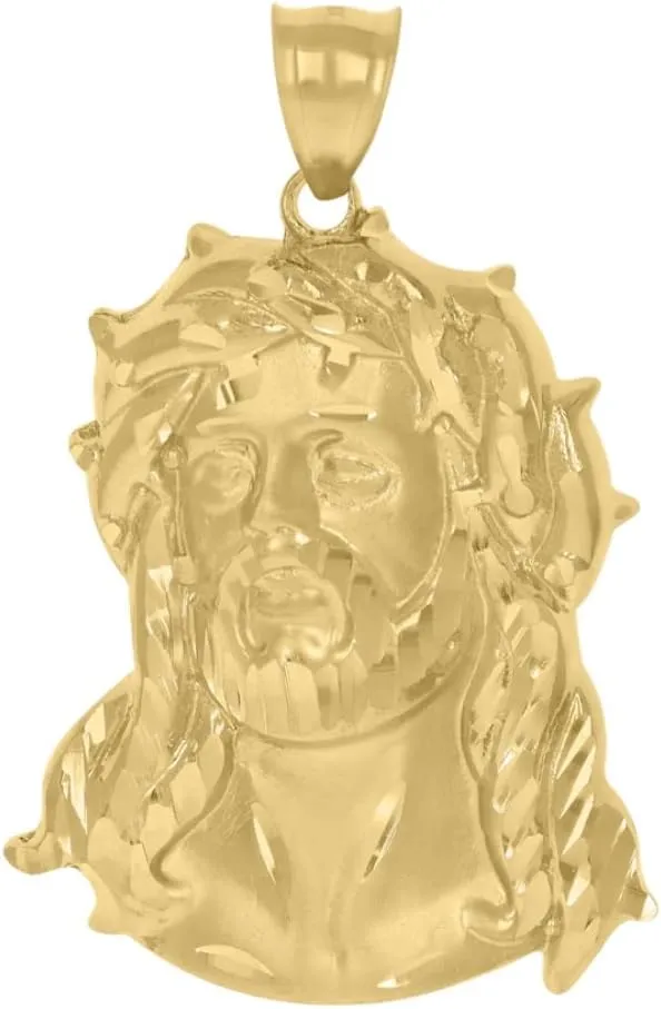 Diamond2Deal Mothers Day Gifts 10k Yellow Gold Jesus Religious Charm Pendant for Mom