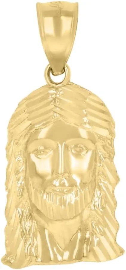 Diamond2Deal Mothers Day Gifts 10k Yellow Gold Jesus Religious Charm Pendant for Mom