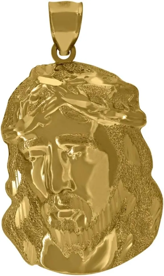 Diamond2Deal Mothers Day Gifts 10K Yellow Gold Jesus Religious Charm Pendant for Mom
