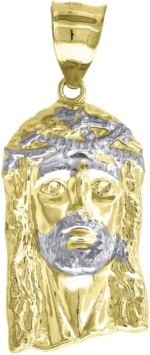 Diamond2Deal Mothers Day Gifts 10k Yellow Gold Jesus Religious Charm Pendant for Mom