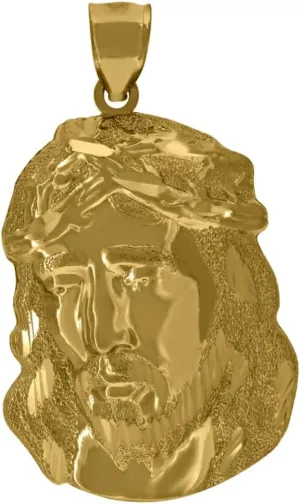 Diamond2Deal Mothers Day Gifts 10K Yellow Gold Jesus Religious Charm Pendant for Mom