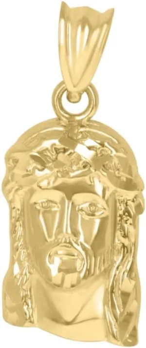 Diamond2Deal Mothers Day Gifts 10k Yellow Gold Jesus Religious Charm Pendant for Mom