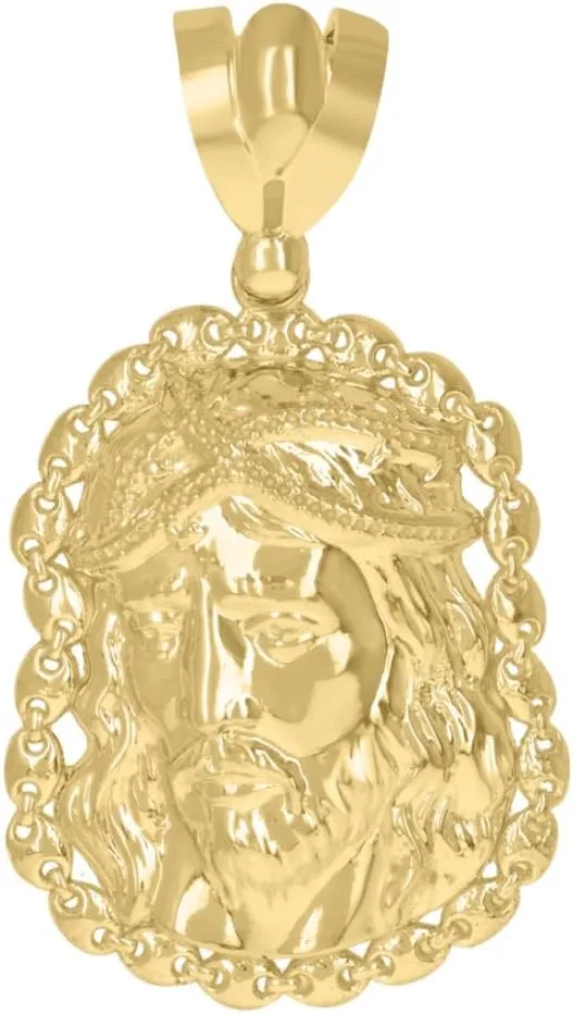 Diamond2Deal Mothers Day Gifts 10k Yellow Gold Jesus Religious Charm Pendant for Mom