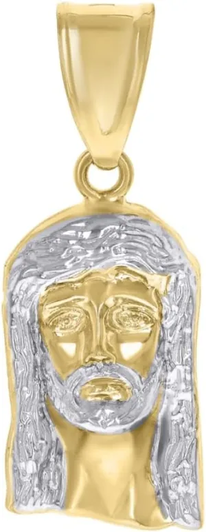 Diamond2Deal Mothers Day Gifts 14k Two-tone Gold Jesus Religious Charm Pendant for Mom