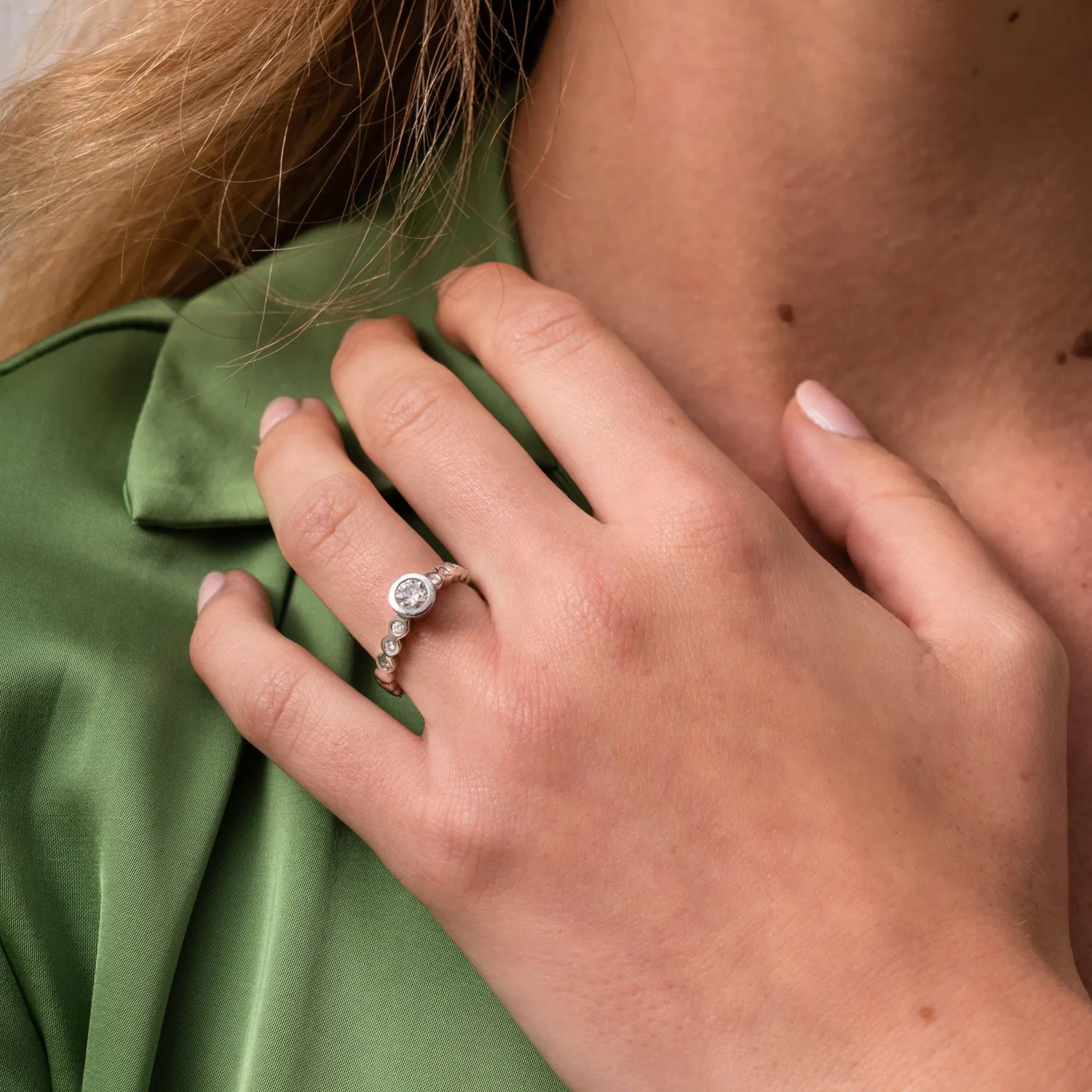 Dotty Solitaire Diamond Engagement Ring - 0.40ct