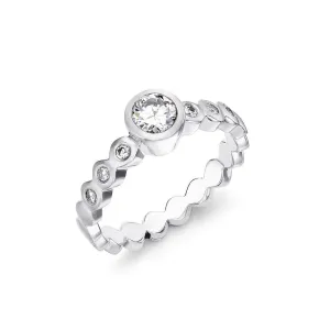 Dotty Solitaire Diamond Engagement Ring - 0.40ct
