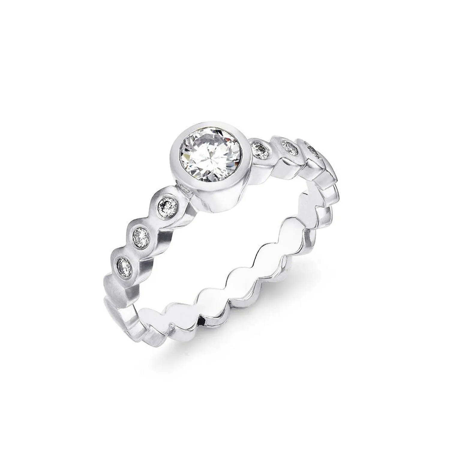 Dotty Solitaire Diamond Engagement Ring - 0.40ct