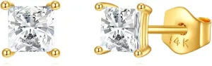DOVRAN 14K Solid Gold Stud Earrings Trendy Cute Earrings for Women Gift Birthday Christmas