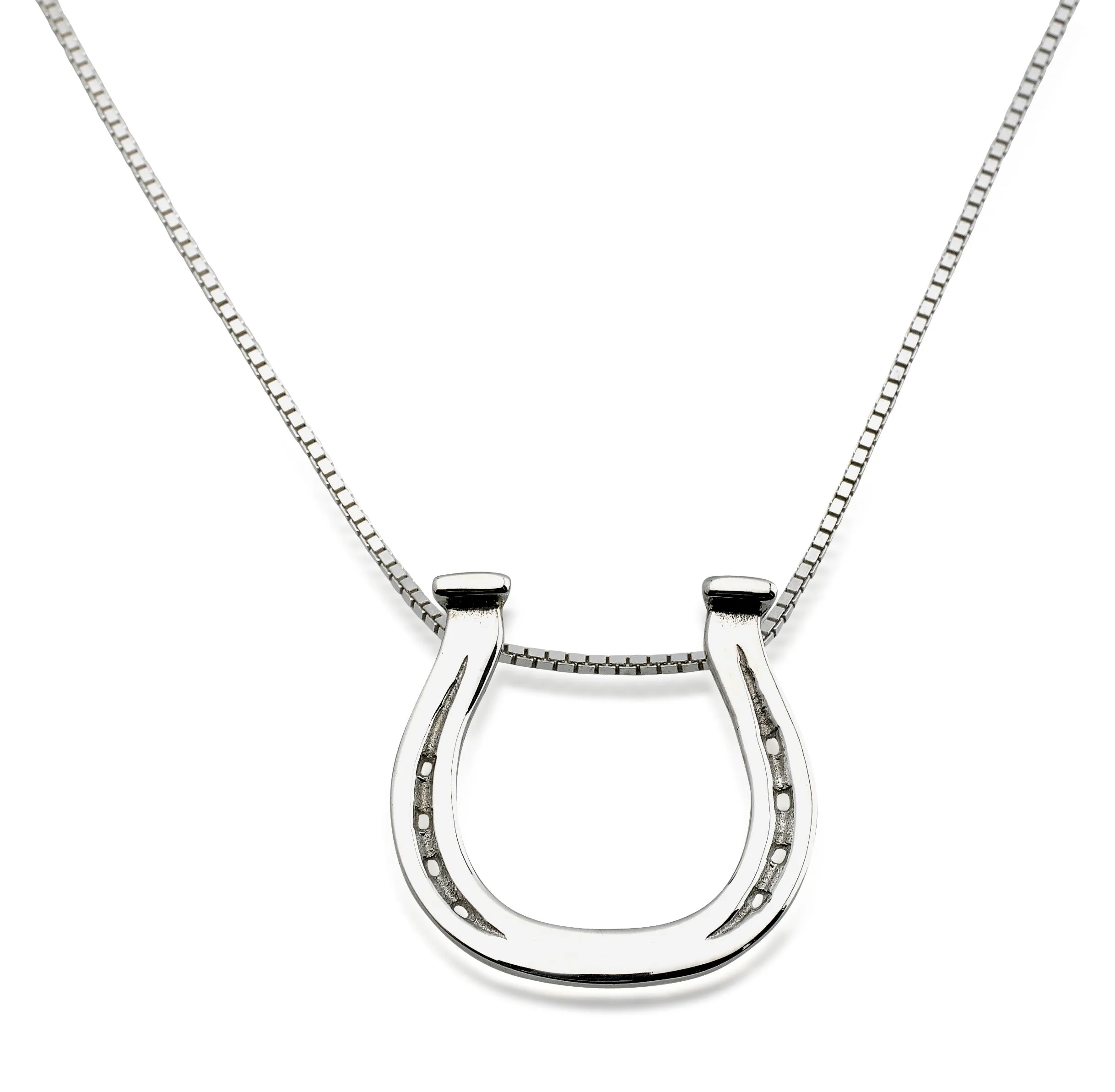 Draft Shoe Necklace, Sterling Silver