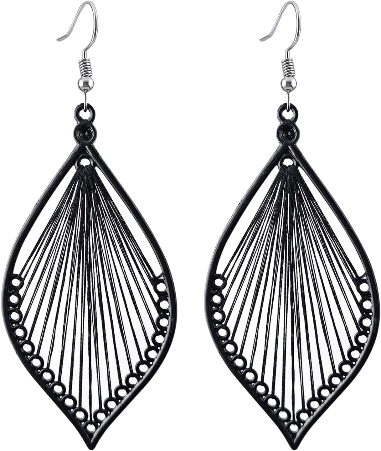Earrings for Women Colorful Layered Leaf Earrings Bohemian Dangle Drop Tassel Silver Earrings Women Gifts