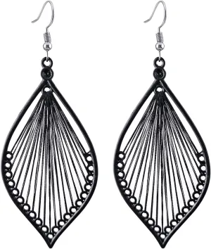 Earrings for Women Colorful Layered Leaf Earrings Bohemian Dangle Drop Tassel Silver Earrings Women Gifts