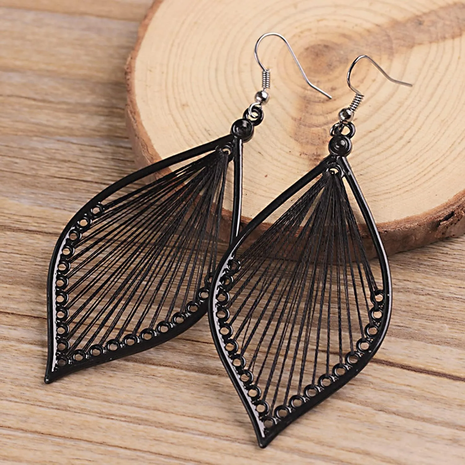 Earrings for Women Colorful Layered Leaf Earrings Bohemian Dangle Drop Tassel Silver Earrings Women Gifts