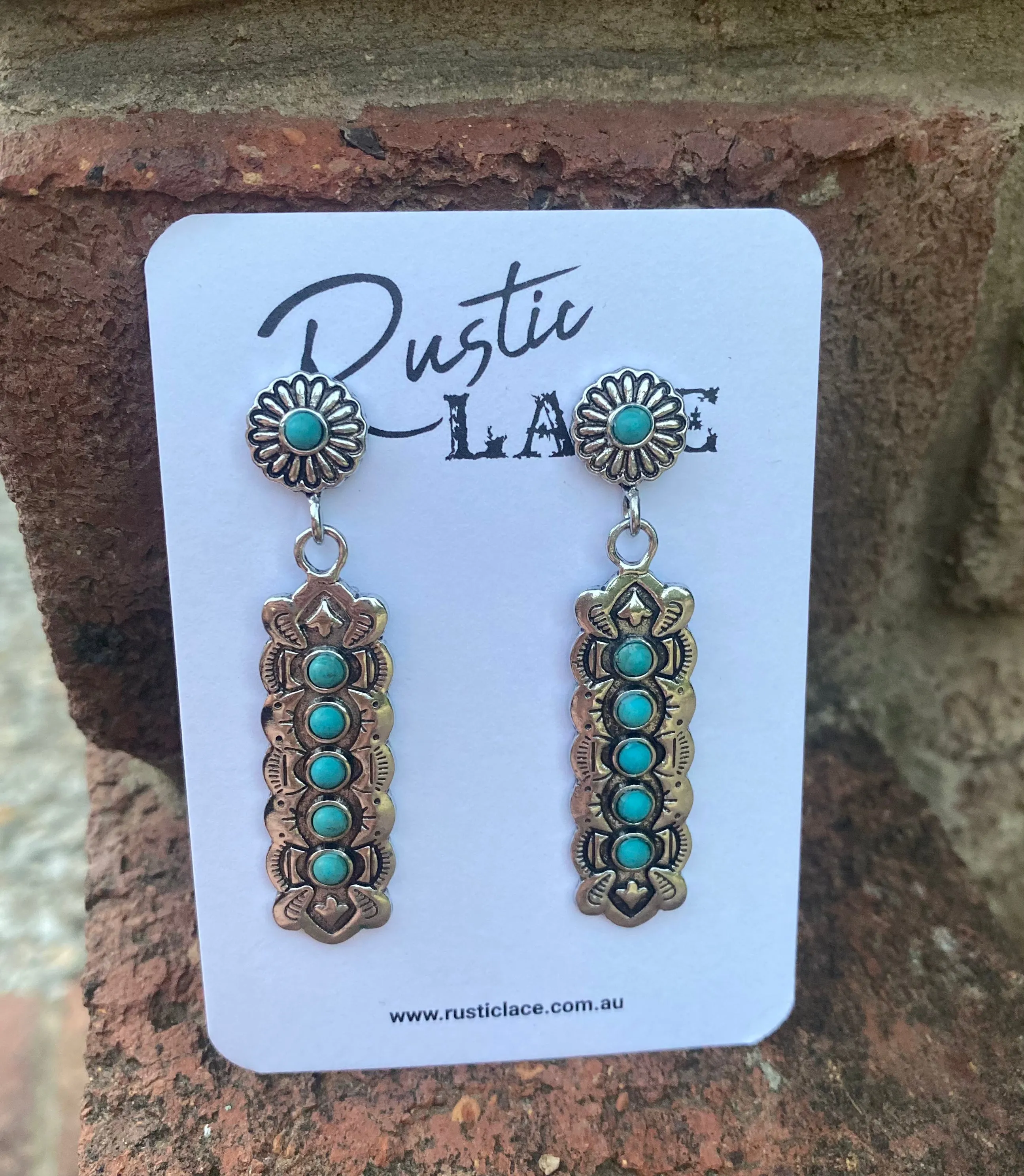 Earrings ~ Texas turquoise and silver