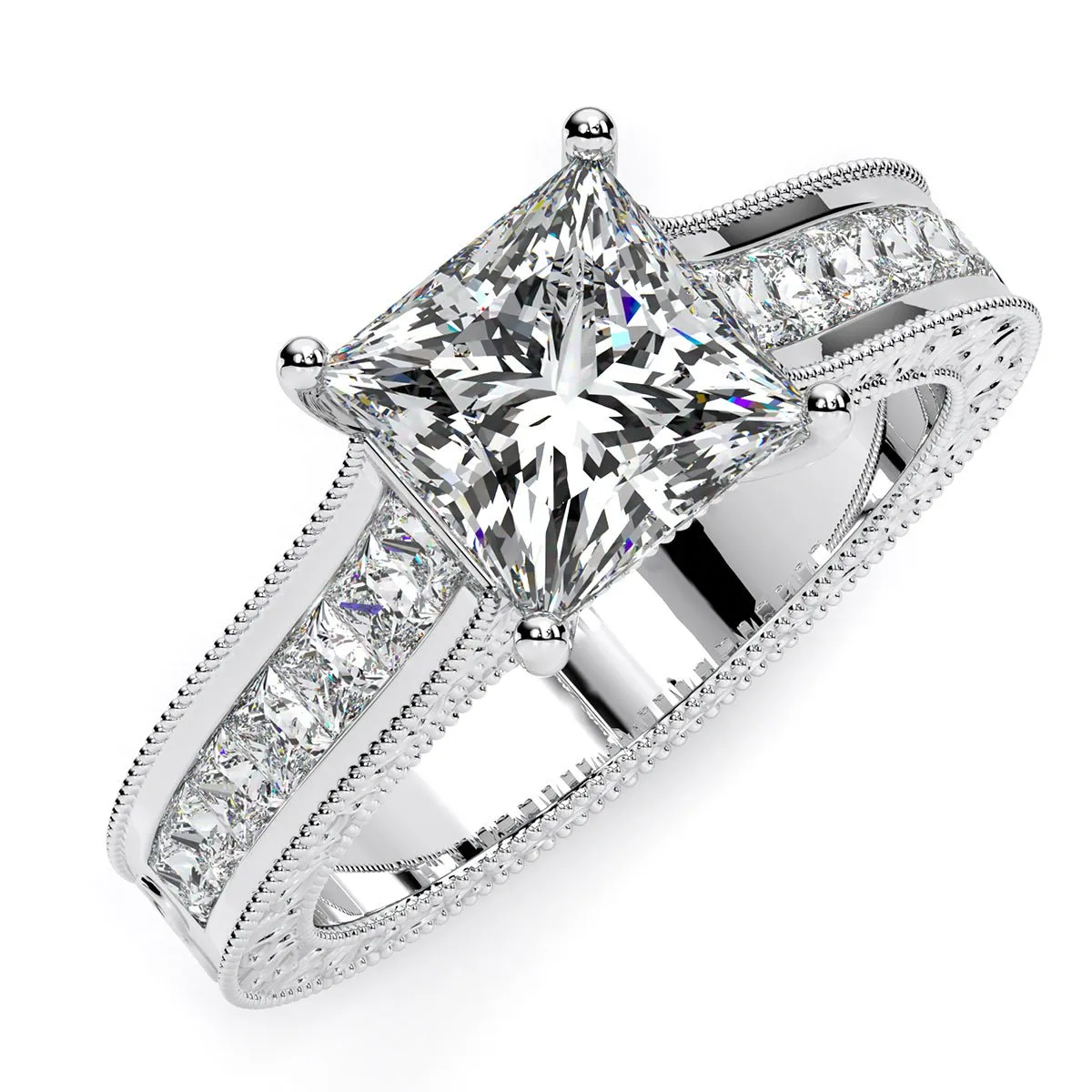 Edelweiss - Princess Lab Diamond Engagement Ring (IGI Certified)