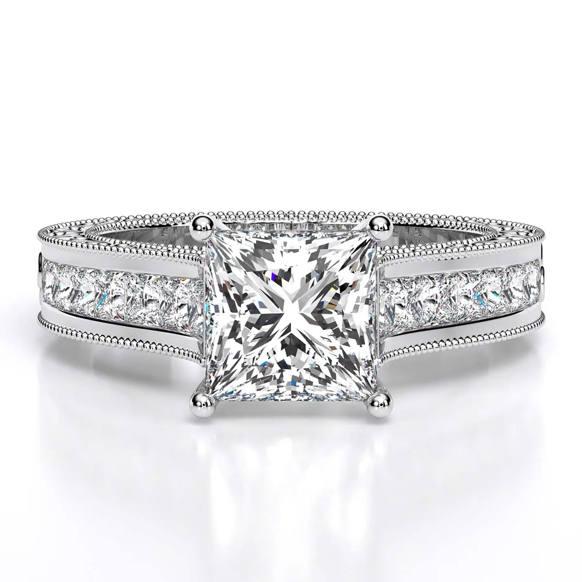 Edelweiss - Princess Lab Diamond Engagement Ring (IGI Certified)
