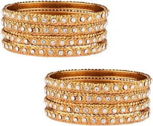 Efulgenz Indian Bangle Rhinestone CZ Crystal Wedding Bridal Bracelet Jewelry for Women