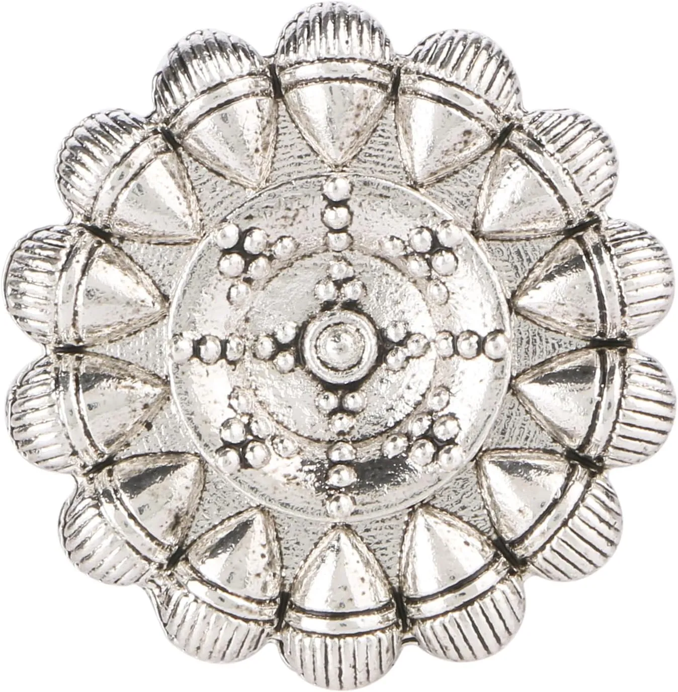 Efulgenz Indian Oxidized Jewelry for Navratri Boho Vintage Gypsy Indian Oxidized Silver Statement Adjustable Floral Big Cocktail Ring Jewelry