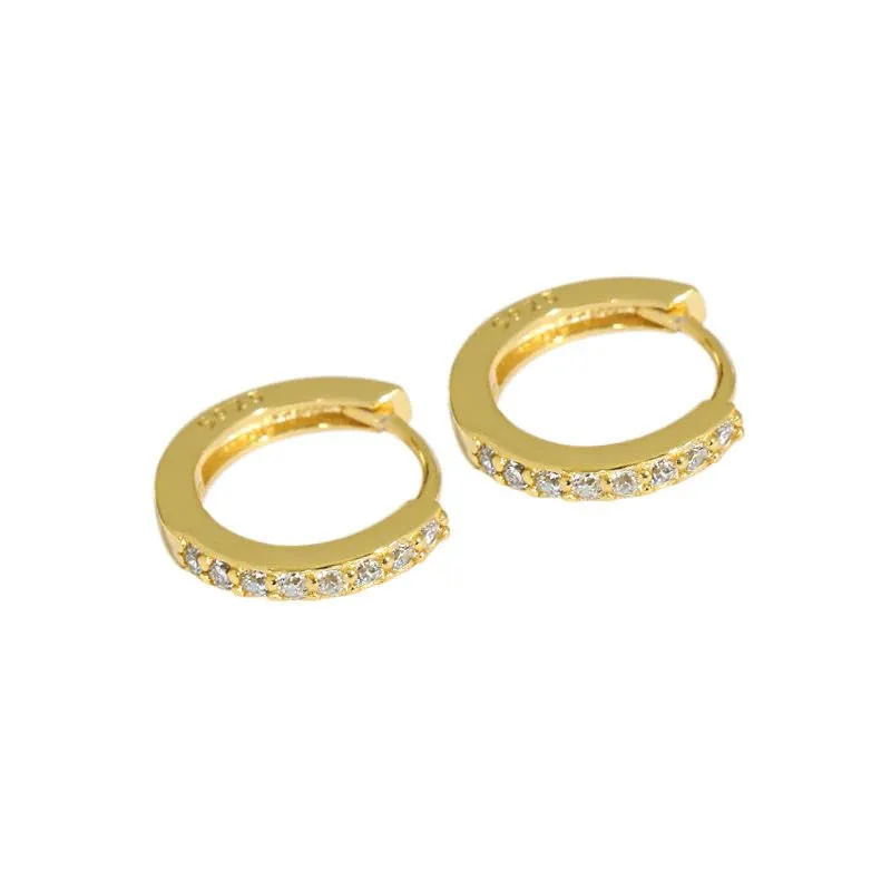 Elevate Your Style with Fashion NEW 925 Sterling Silver Minimalist Round CZ Diamond Hoop Earrings (6mm, White)