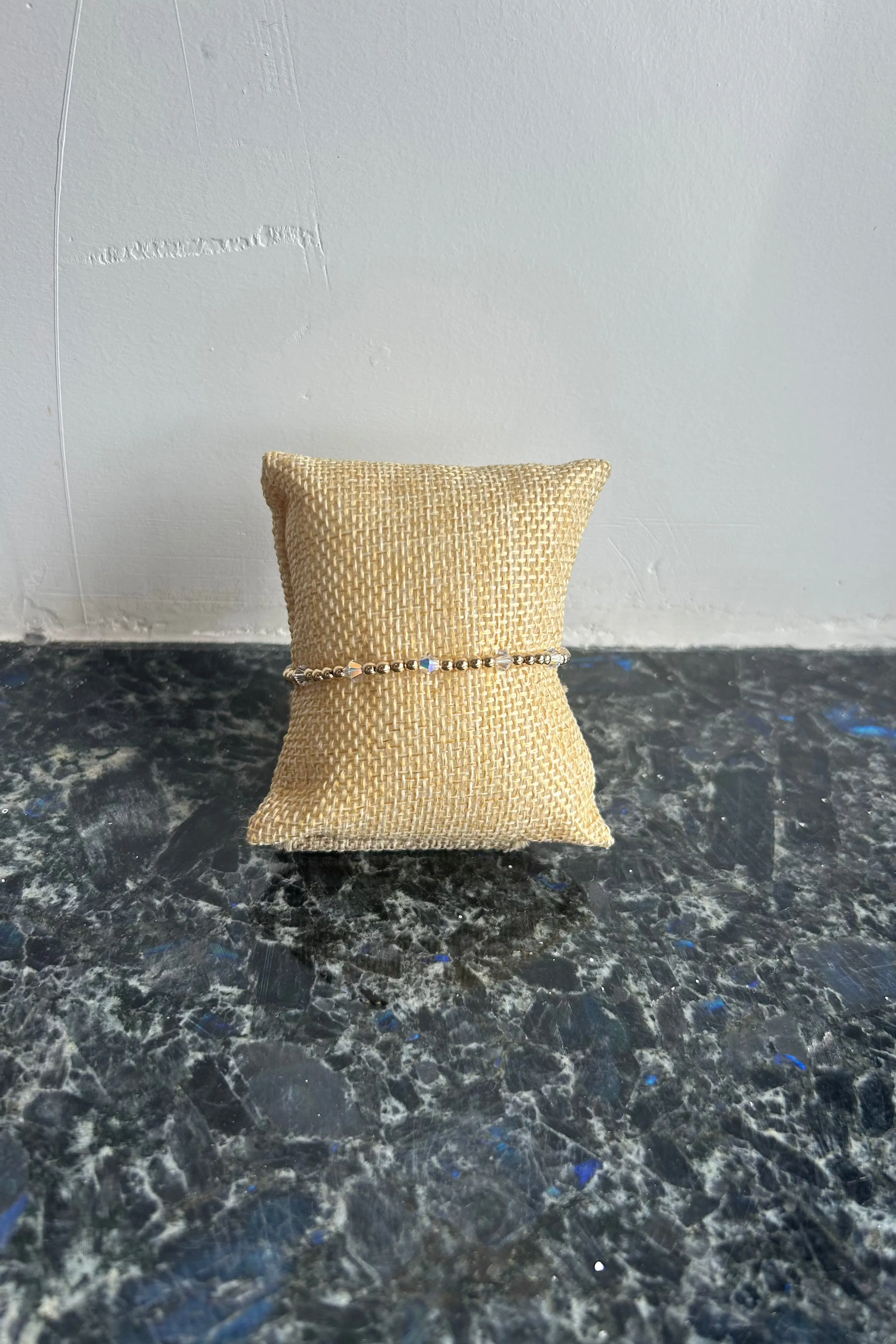 ellie gold filled swarowski crystal bracelet - clear