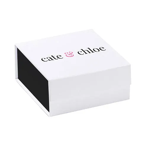 Ellie Light 18k White Gold Plated Stud Drop Earrings with Swarovski Crystals