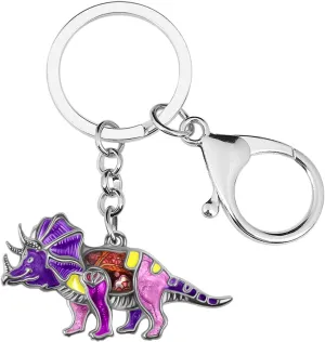 Enamel Alloy Cute Dinosaur Dragon Keychains Keyring for Women Girls Car Keys Purse Backpack Accessories