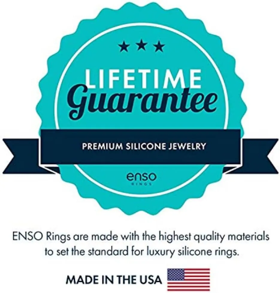 Enso Rings Handcrafted Thin Silicone Ring  Comfortable and Flexible Design  4.3mm Wide, 1.75mm Thick