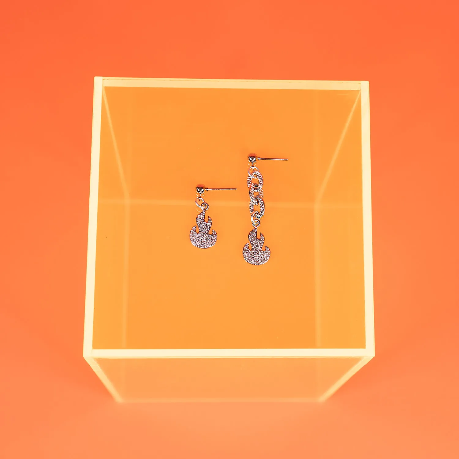 Eternal Flame Mismatch Earring Set