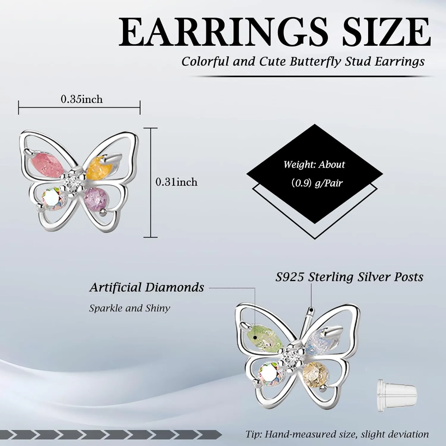 Flat Back Diamond Stud Earrings for Women 14k Gold Plated Minimalist Earrinngs, Hypoallergenic Silver Post Dainty Cute Cartilage CZ Earrings Jewelry Gifts Cherry/Flower/Butterfly/Drop/Pearl