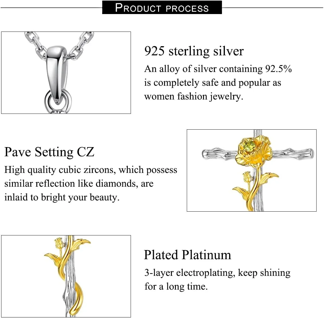 FOREVER QUEEN Sunflower Necklace Ring for Women S925 Sterling Silver Heart Necklace Jewelry,You are My Sunshine Pendant Necklaces Ring Jewelry Gifts for Women Girls Mom Wife