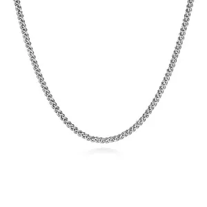 Gabriel & Co. 22 Square Wheat Chain Necklace in Sterling Silver