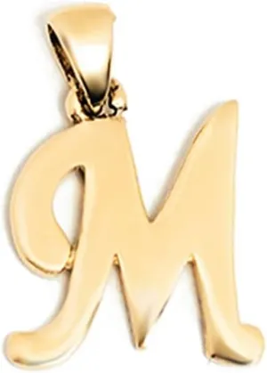 Gelin 14K Solid Gold Initial Pendant for Women | Alphabet Letter Charms, A-Z, All Letters