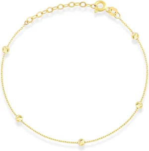 Gelin Bead Station Bracelet in 14K Solid Gold