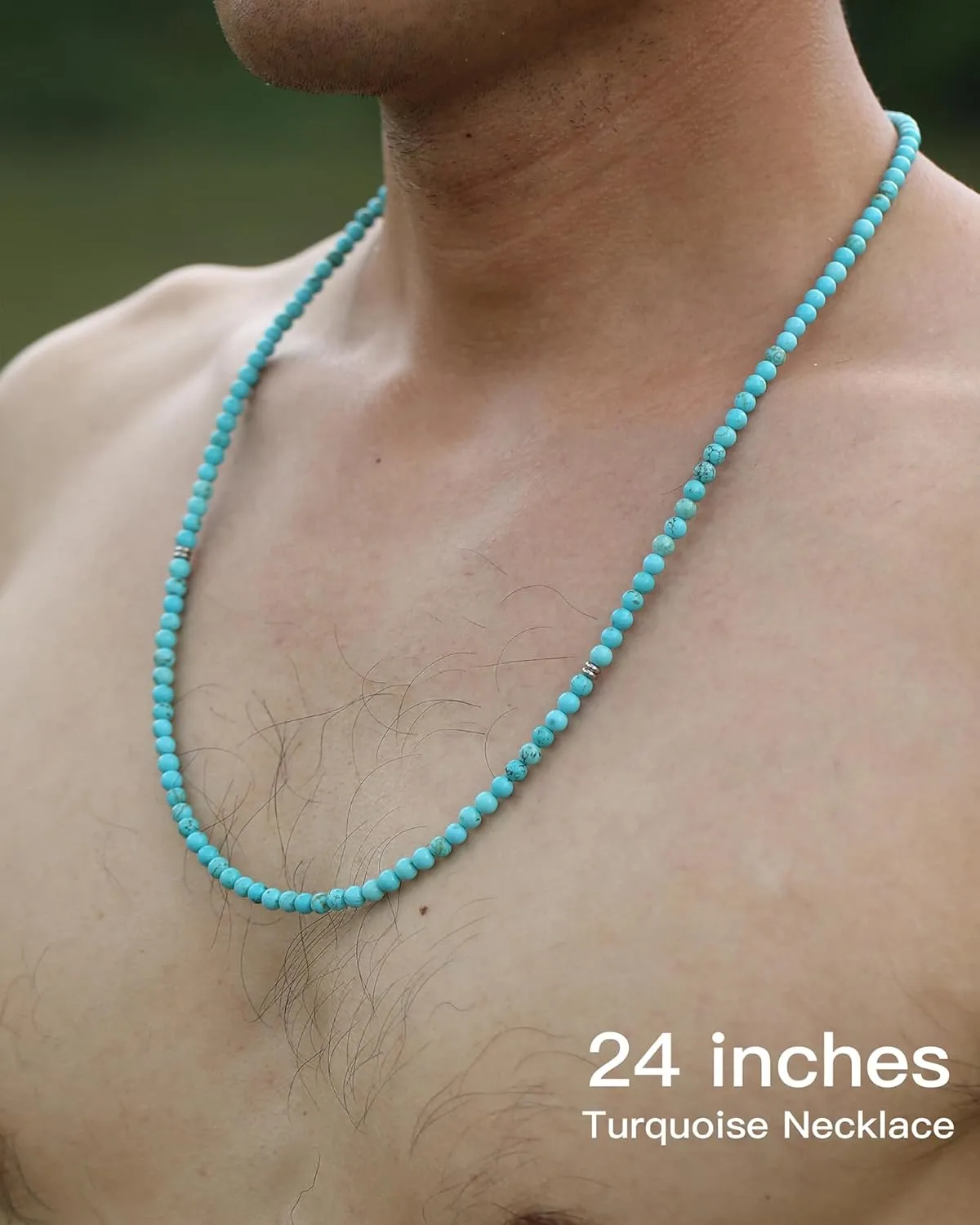 Gemstone Beaded Necklace for Men, Must-have Men's Accessories, Jewelry Gifts for Men