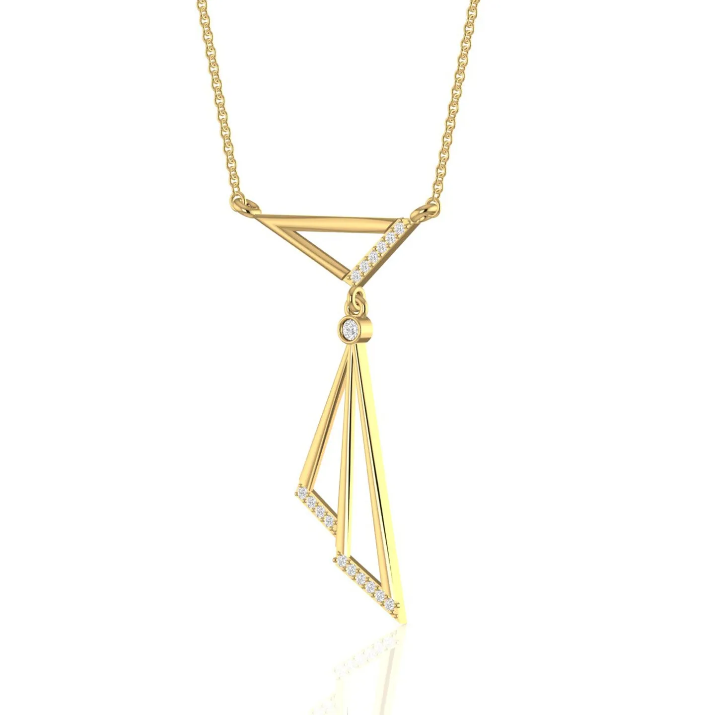 Geometric 925 Silver Pendant Necklace