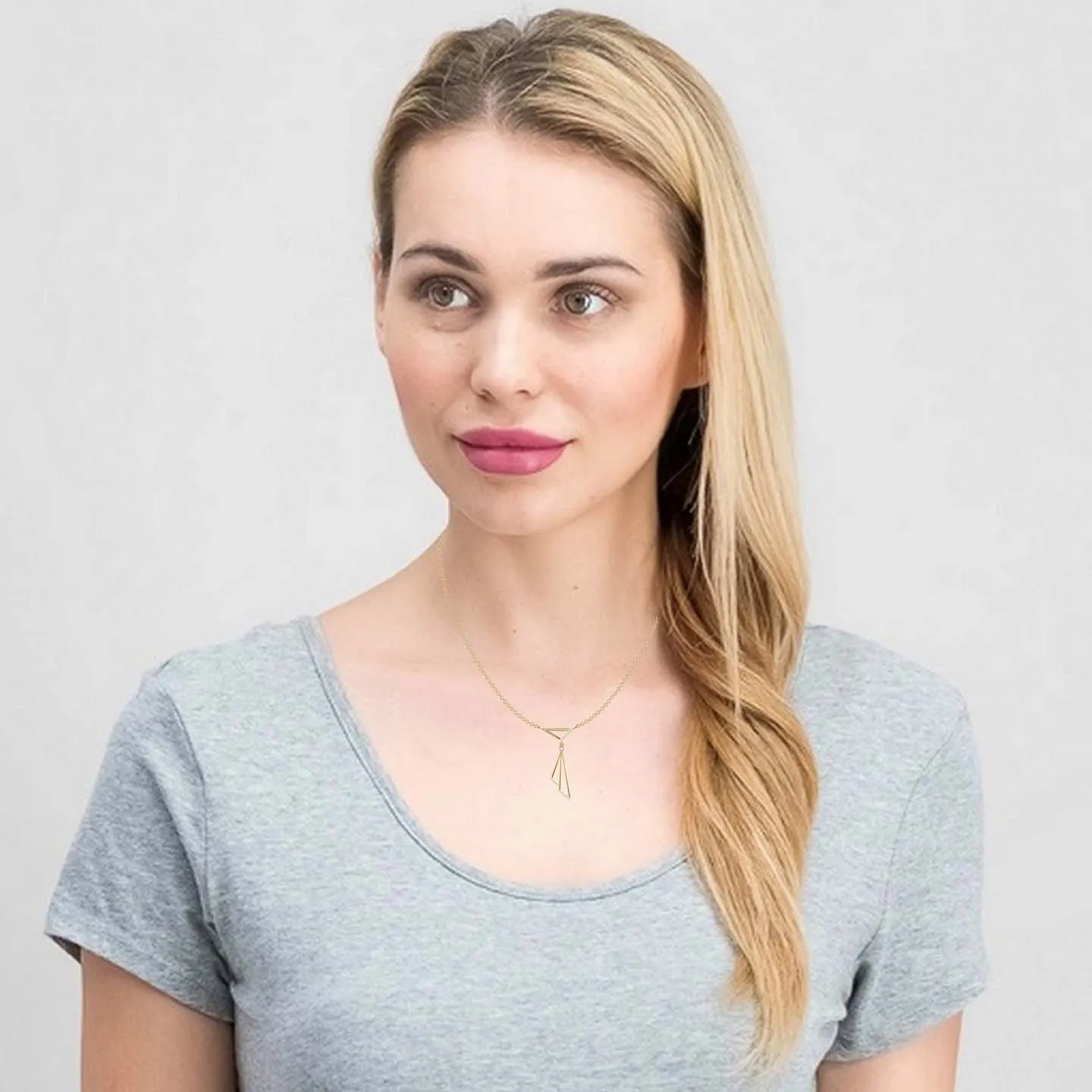 Geometric 925 Silver Pendant Necklace