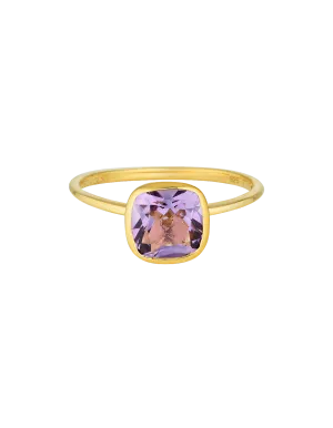 Georgini Doros Ring w/ Amethyst - Gold
