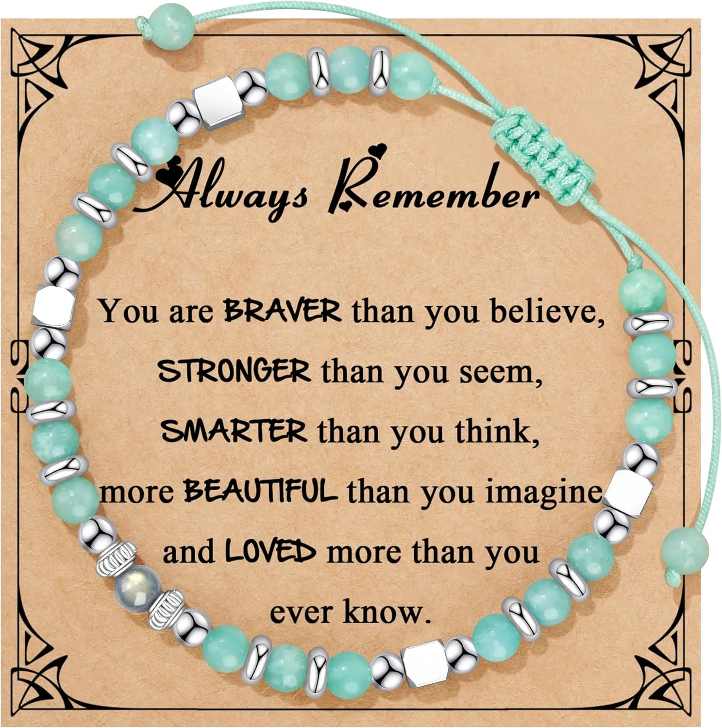 Gifts for Teen Trendy Stuff Natural Stone Bracelets Teen Birthday Gifts Cute Teenager Jewelry for Back to Scool East Christmas Gifts